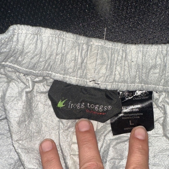 Frogg Toggs Outdoor  Men’s Large Waterproof Light Gray overpant - Picture 2 of 5